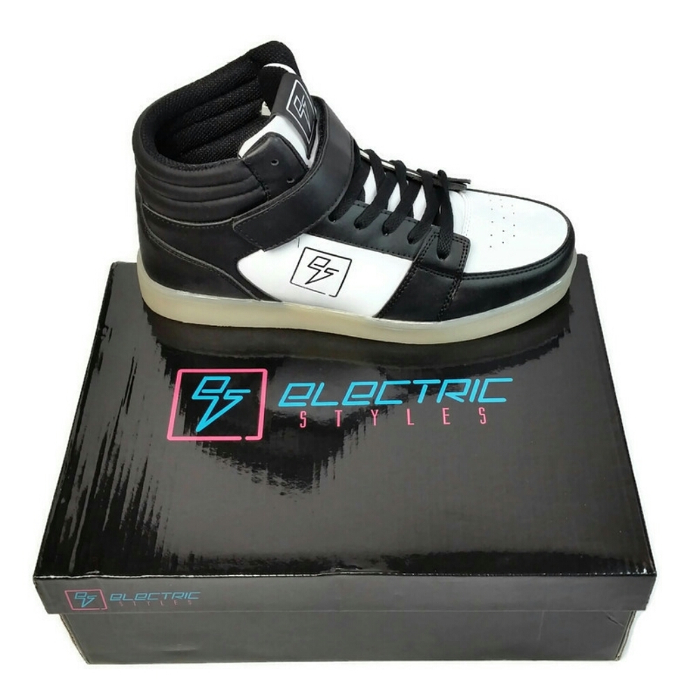 Electric Styles LED Women's High Top Light Up Glow Sneaker Shoes EDM Rave - Picture 3 of 11